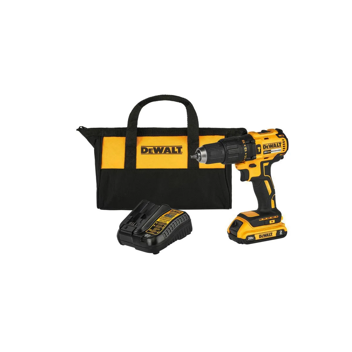 DEWALT - Taladro Percutor Inalámbrico Dewalt 20V DCD7781D1-B2 + Bateria 2Ah + Cargador + Bolso Lona