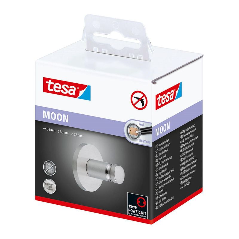 TESA - Accesorio de Baño Gancho Toalla Adhesivo Moon