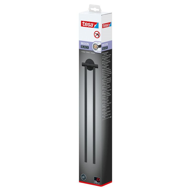 TESA - Accesorio de Baño Toallero Db Adhesivo Moonblack