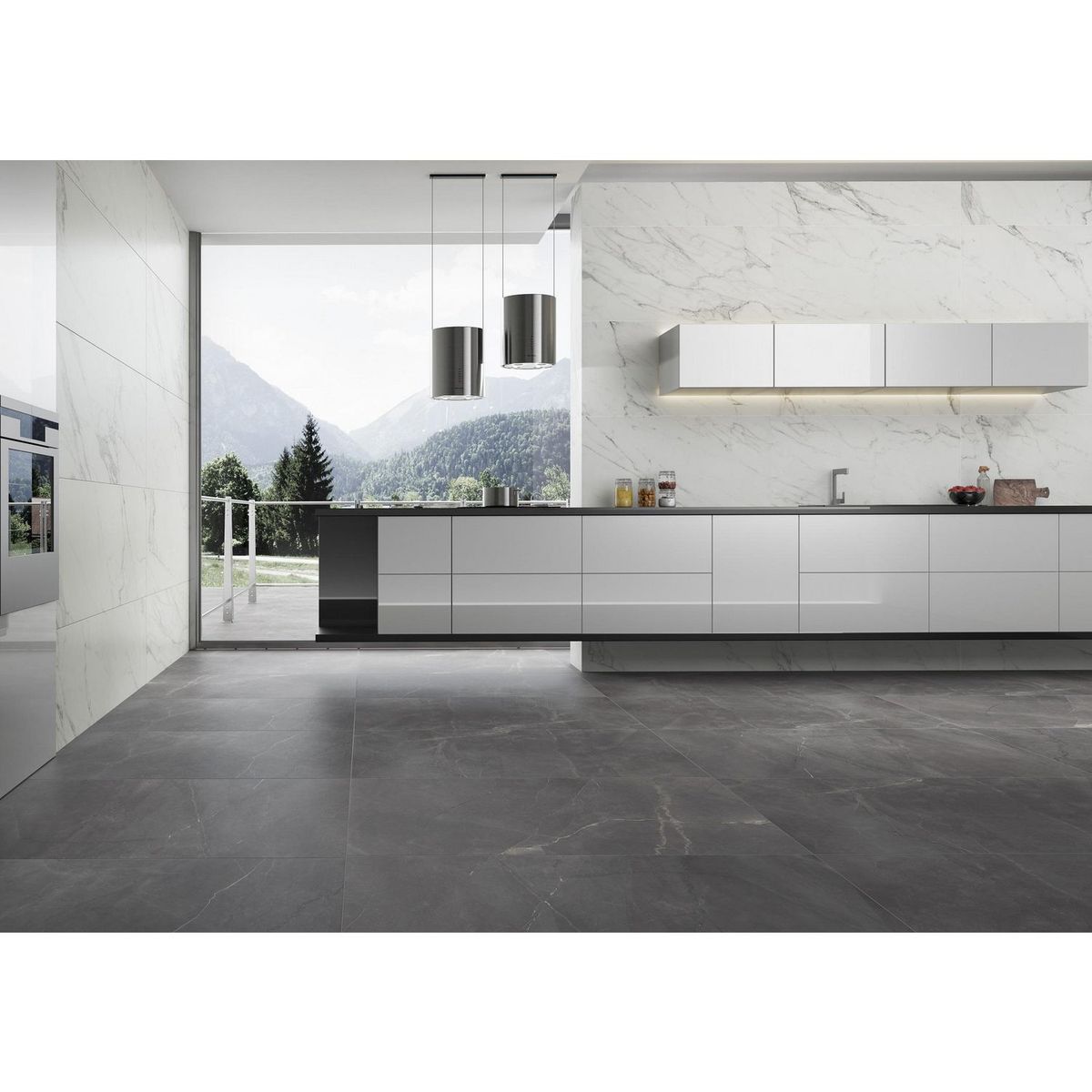 FIRENZE - Porcelanato Marmolizado Boreas Bianco 59x119cm 1.41m2