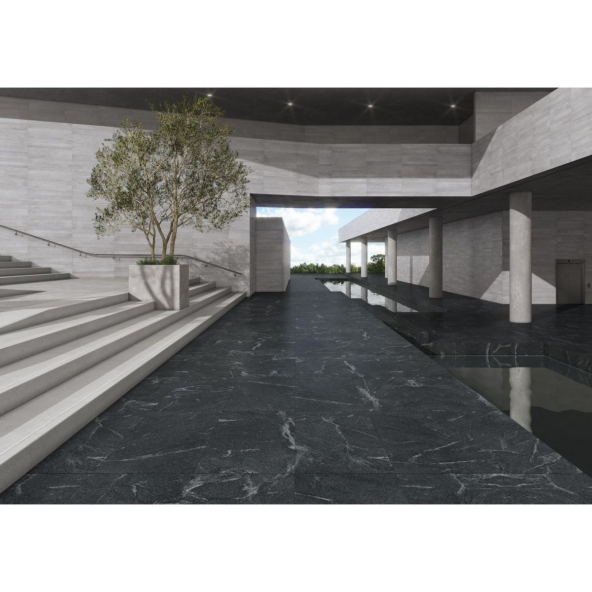 FIRENZE - Porcelanato Grafito 60x60 Rústicas Mate 1.41 m2