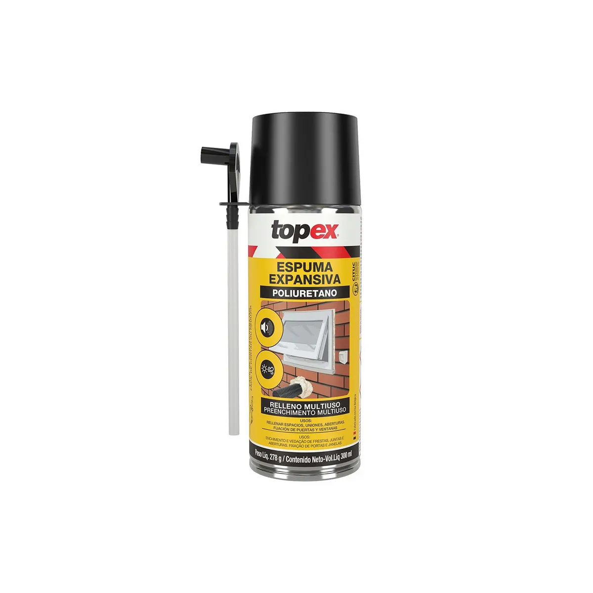 TOPEX - Espuma de Poliuretano TOPEX x 300 ml