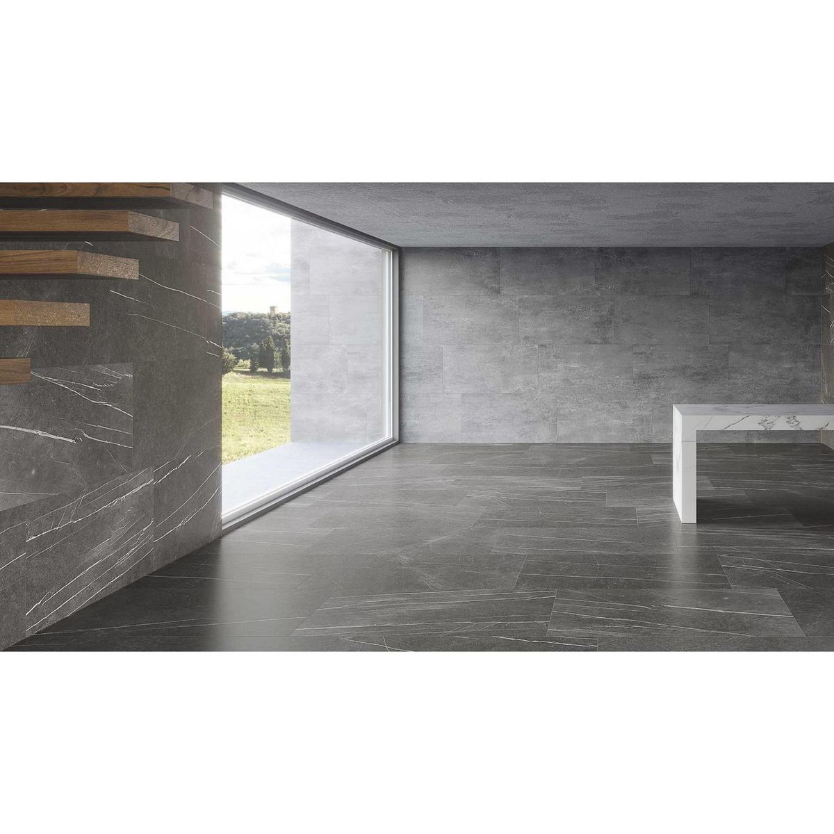 FIRENZE - Porcelanato Gris oscuro 60x60 Marmoladas Mate 1.41 m2