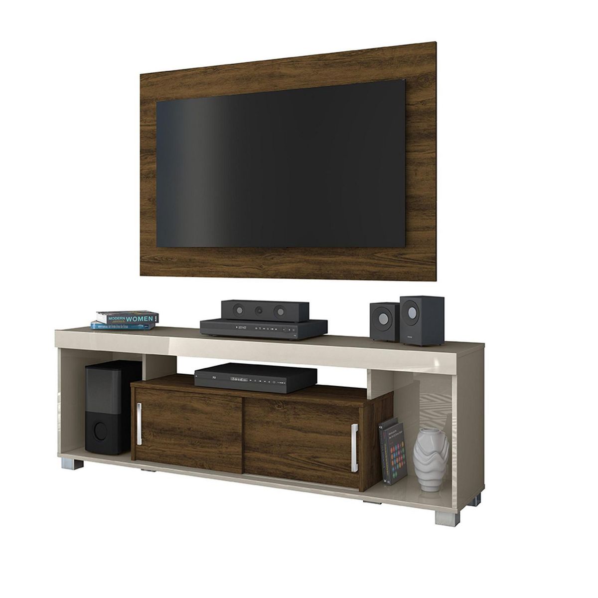 CASA BELLA - Combo Panel de TV 50" + Mesa Auxiliar Pietro