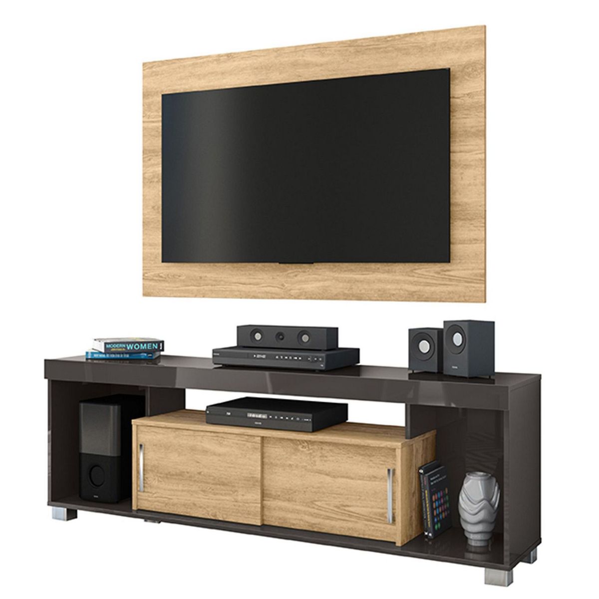 CASA BELLA - Combo Panel de TV 50" + Mesa Auxiliar Pietro