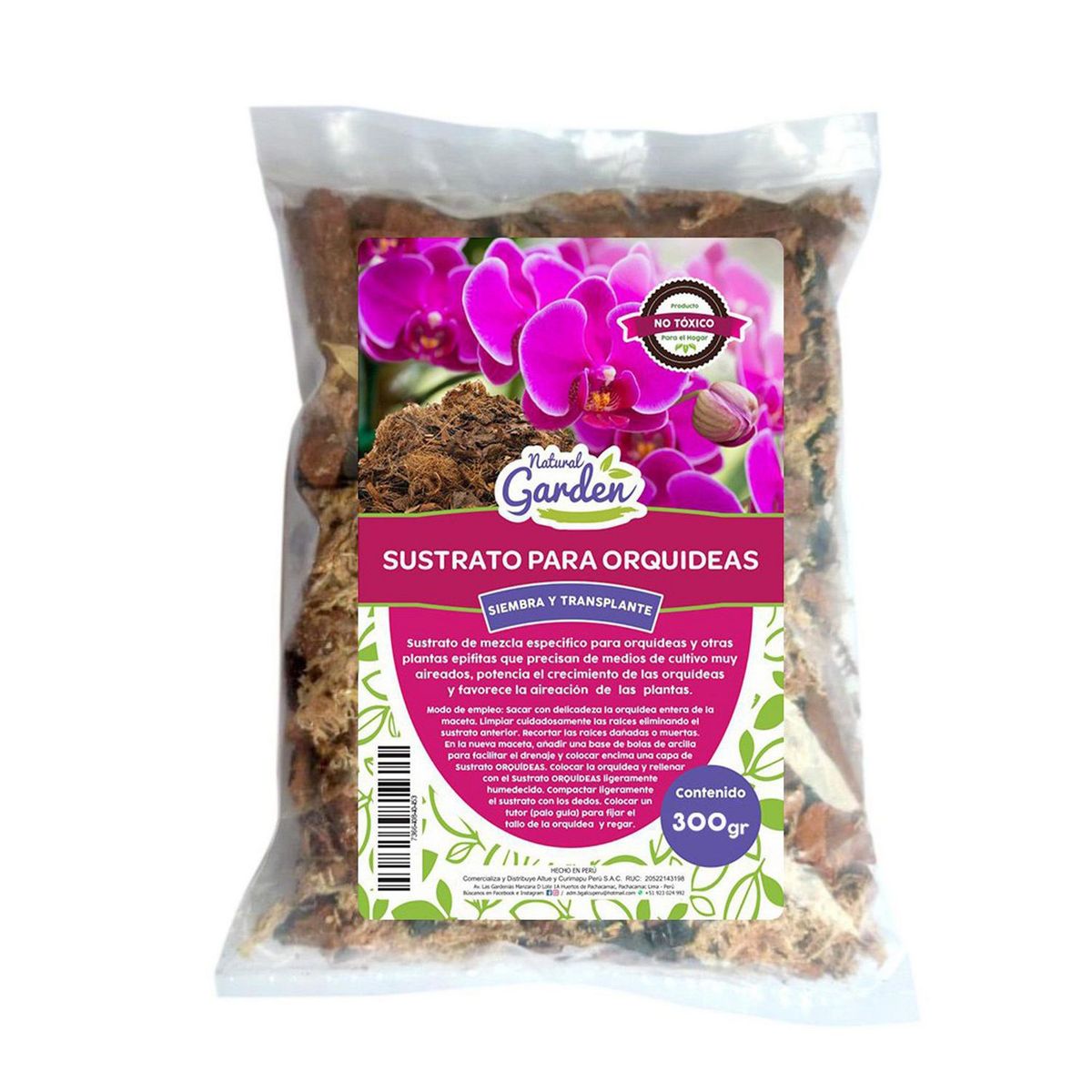 BEST GARDEN - Sustrato para plantas para Orquídeas 300gr