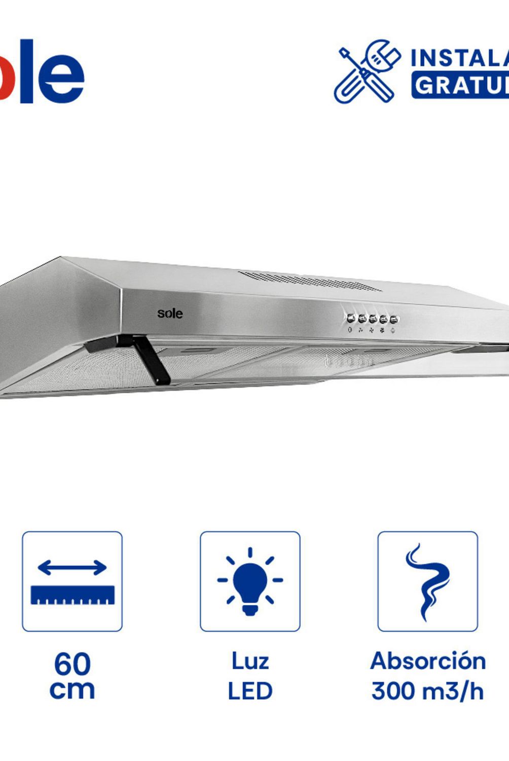 SOLE - Campana Extractora Sole Roma 60 Cm