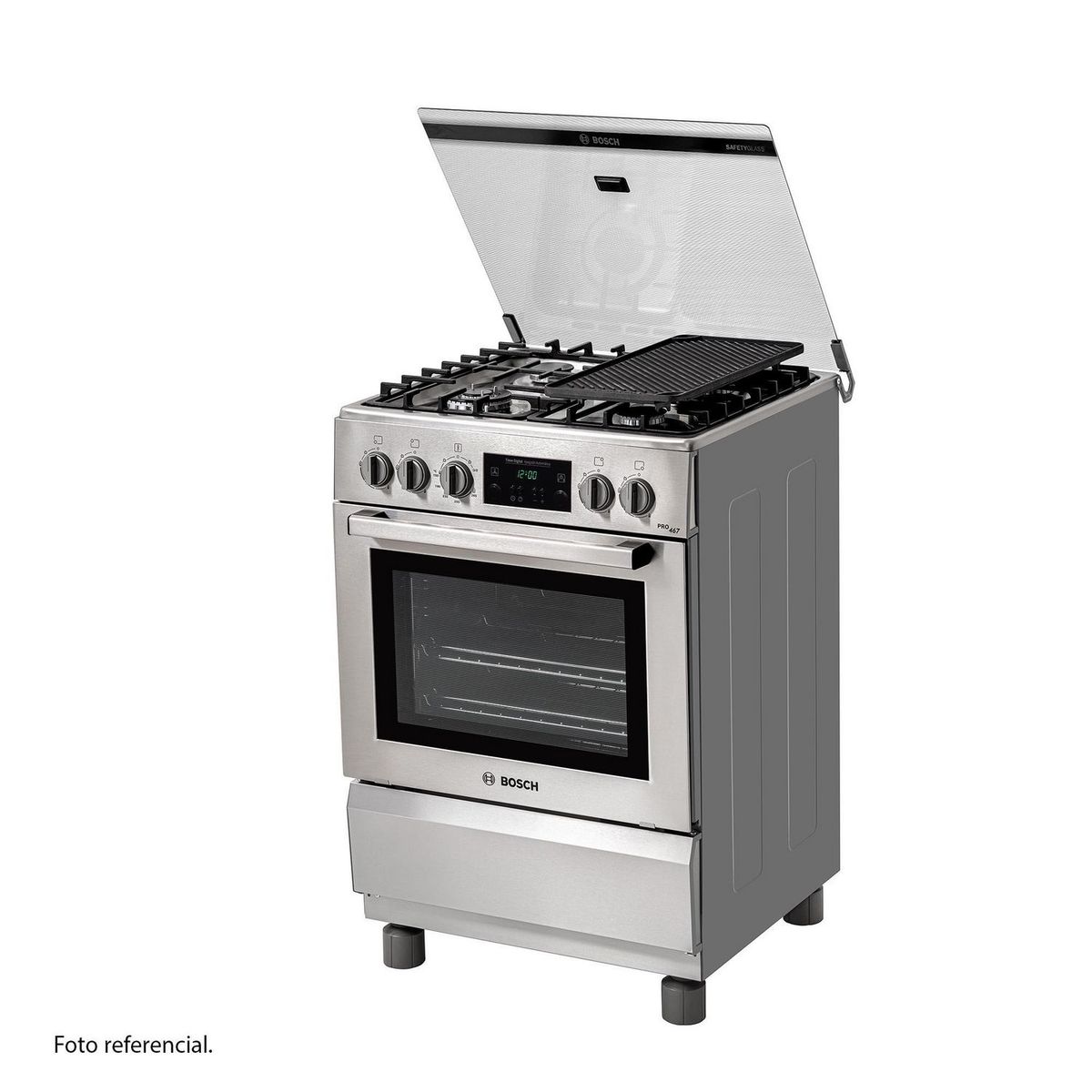 BOSCH - Cocina Inoxidable a Gas 4 Hornillas Pro 467 Max