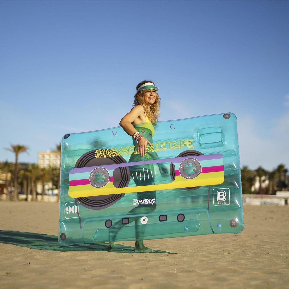 BESTWAY - Flotador Retro Beat Colores Varios 104x23x168cm