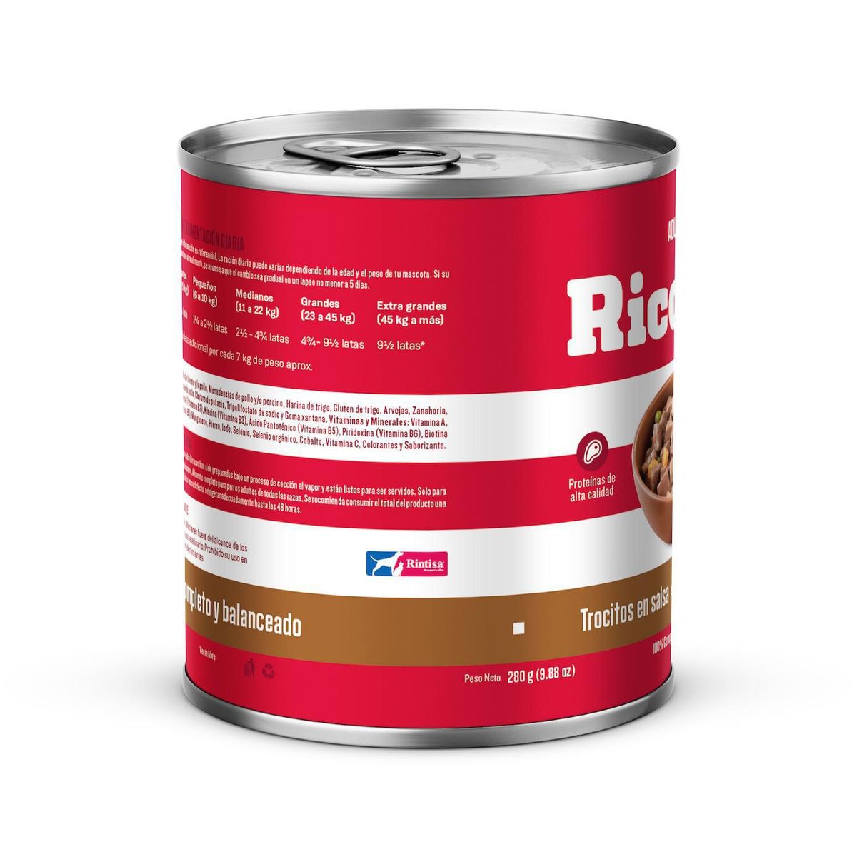 RICOCAN - Ricocan Alimento para Perros Adultos Trocitos Sabor Carne y Verduras