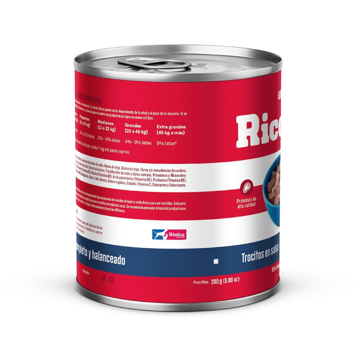 RICOCAN - Ricocan Alimento para Perros Adultos Trocitos Sabor Cordero y Arroz