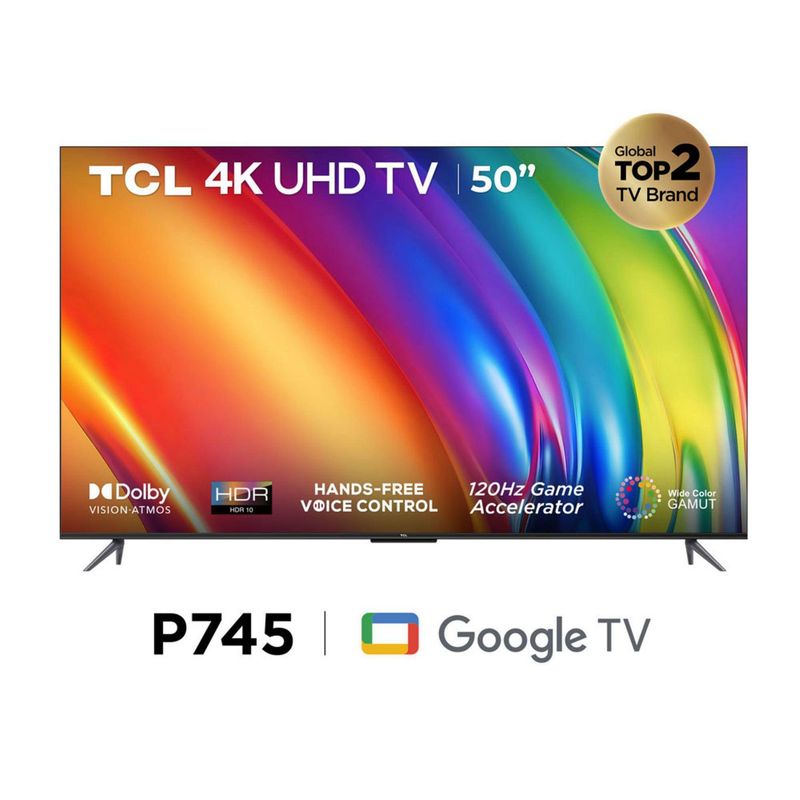 TCL - Televisor TCL 50" UHD Google TV 50P745