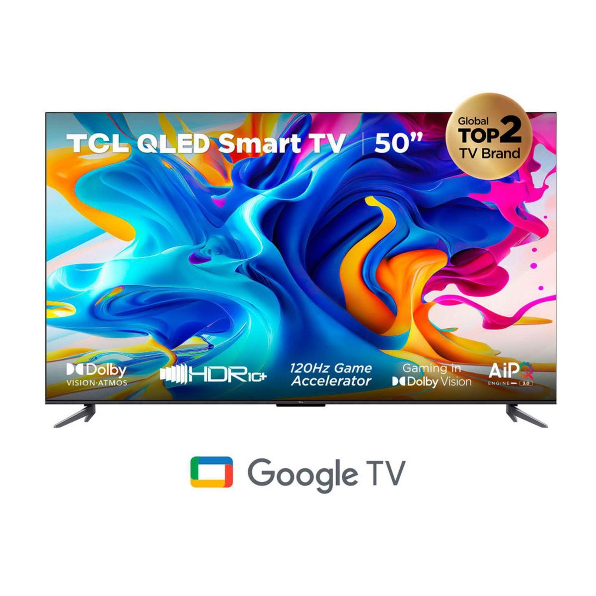 TCL - Televisor TCL 50" QLED Google TV 50C645