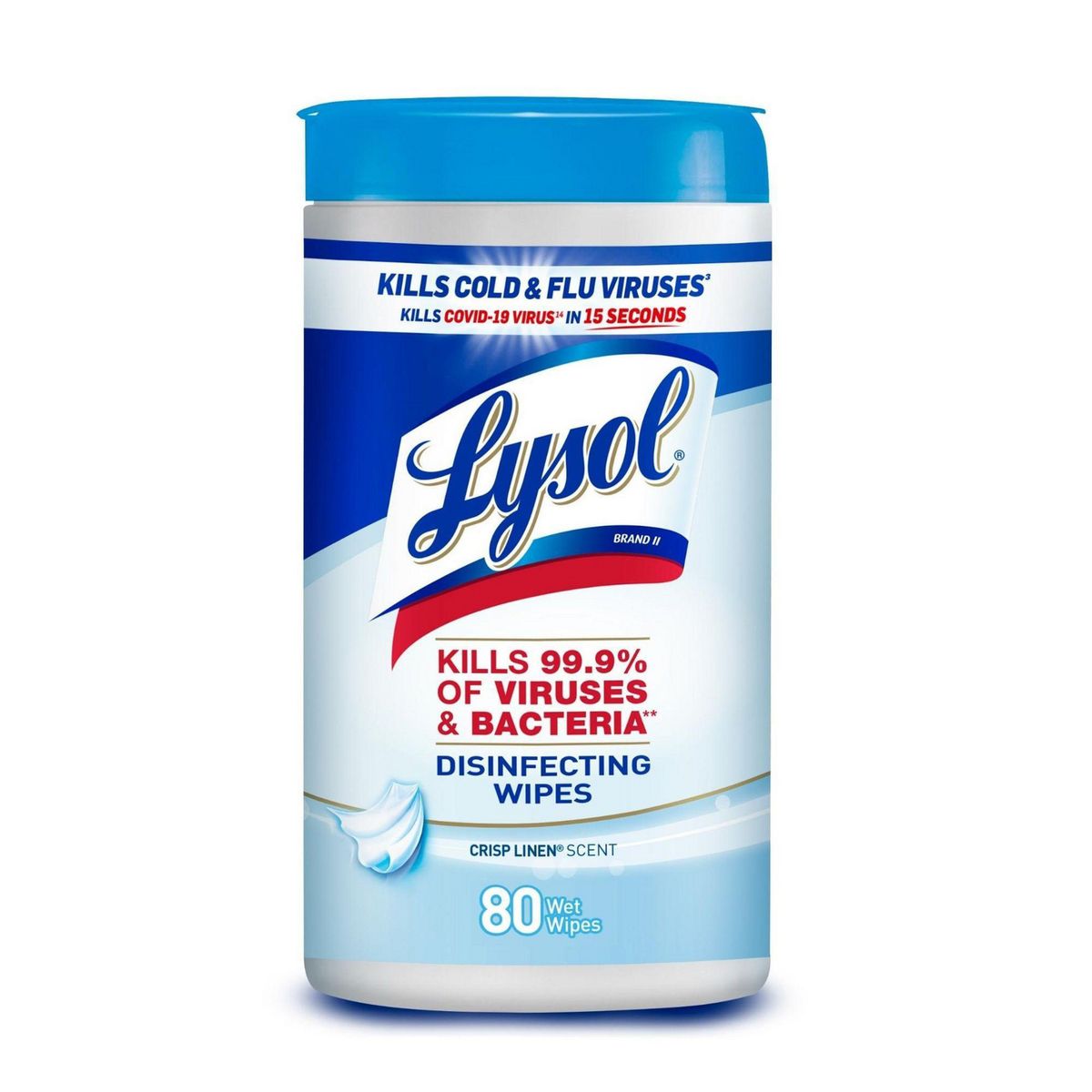 LYSOL - Toallitas Desinfectantes 80 Unidades
