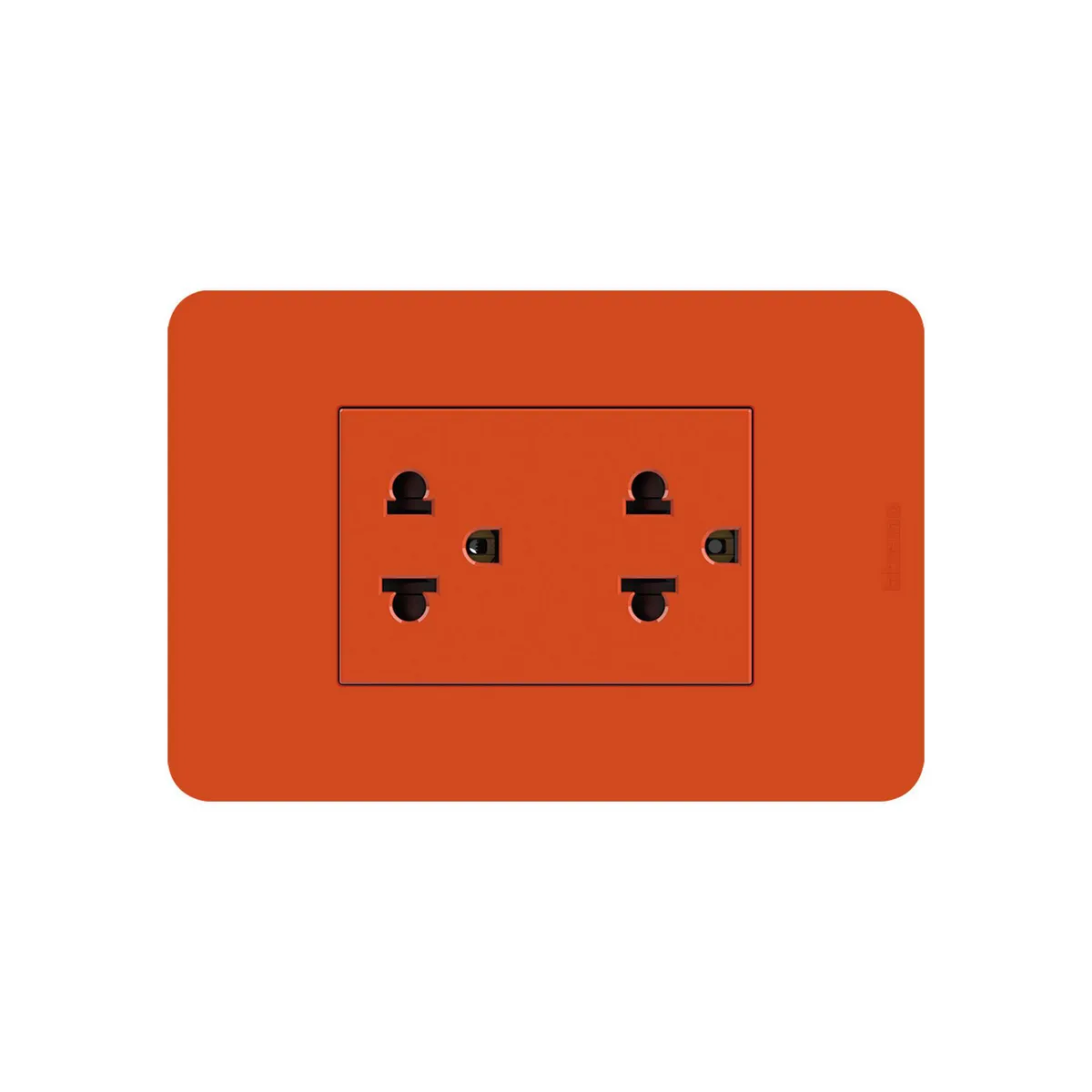 BTICINO - Tomacorriente Doble Matix GO Naranja