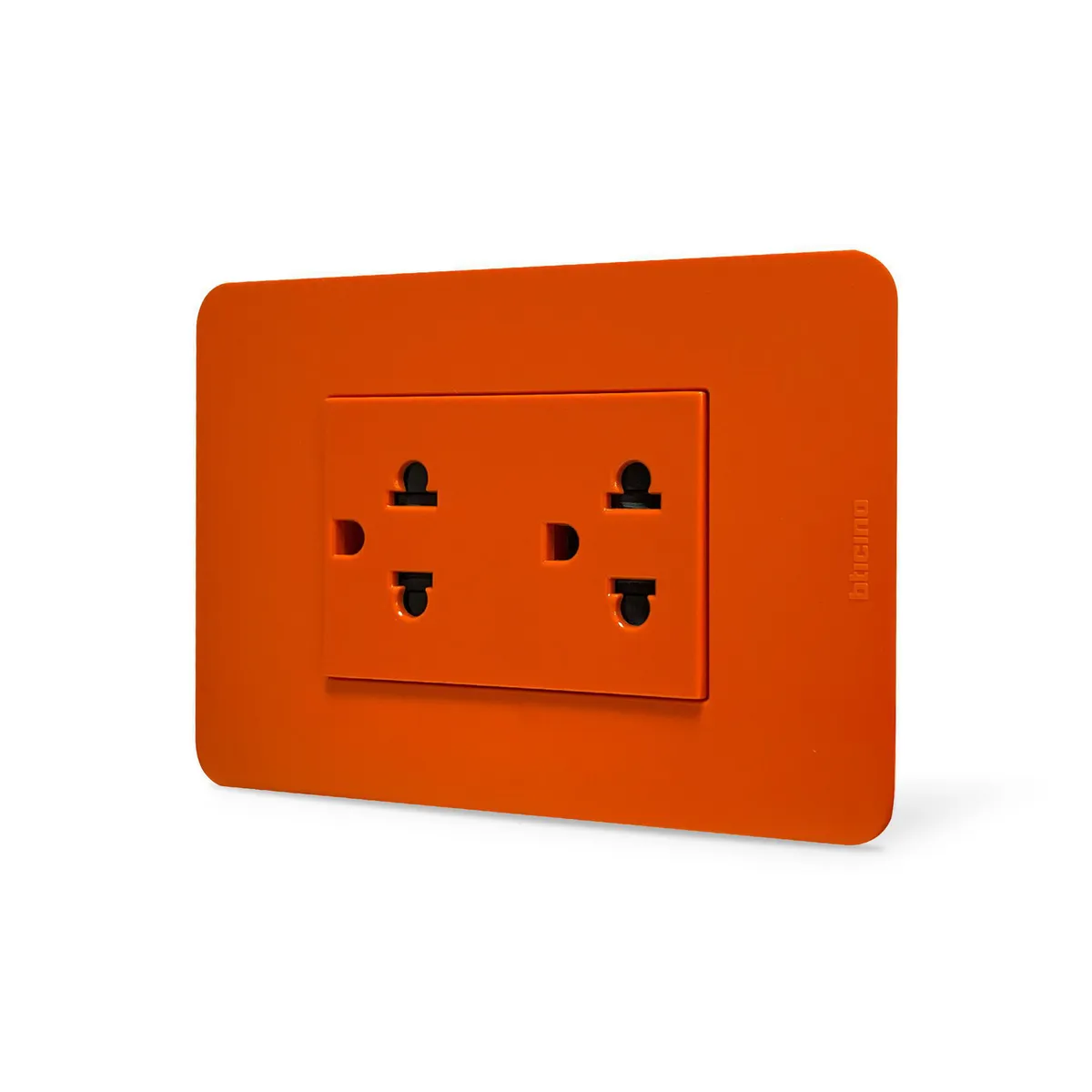 BTICINO - Tomacorriente Doble Matix GO Naranja