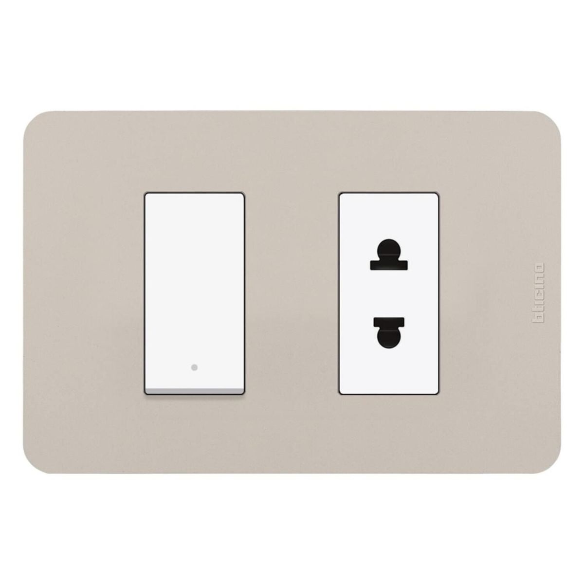 BTICINO - Interruptor + Tomacorriente Simple Matix GO Arena