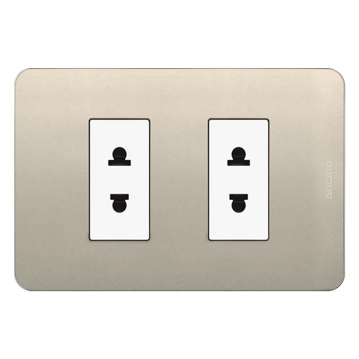 BTICINO - Tomacorriente Doble Matix GO Perla