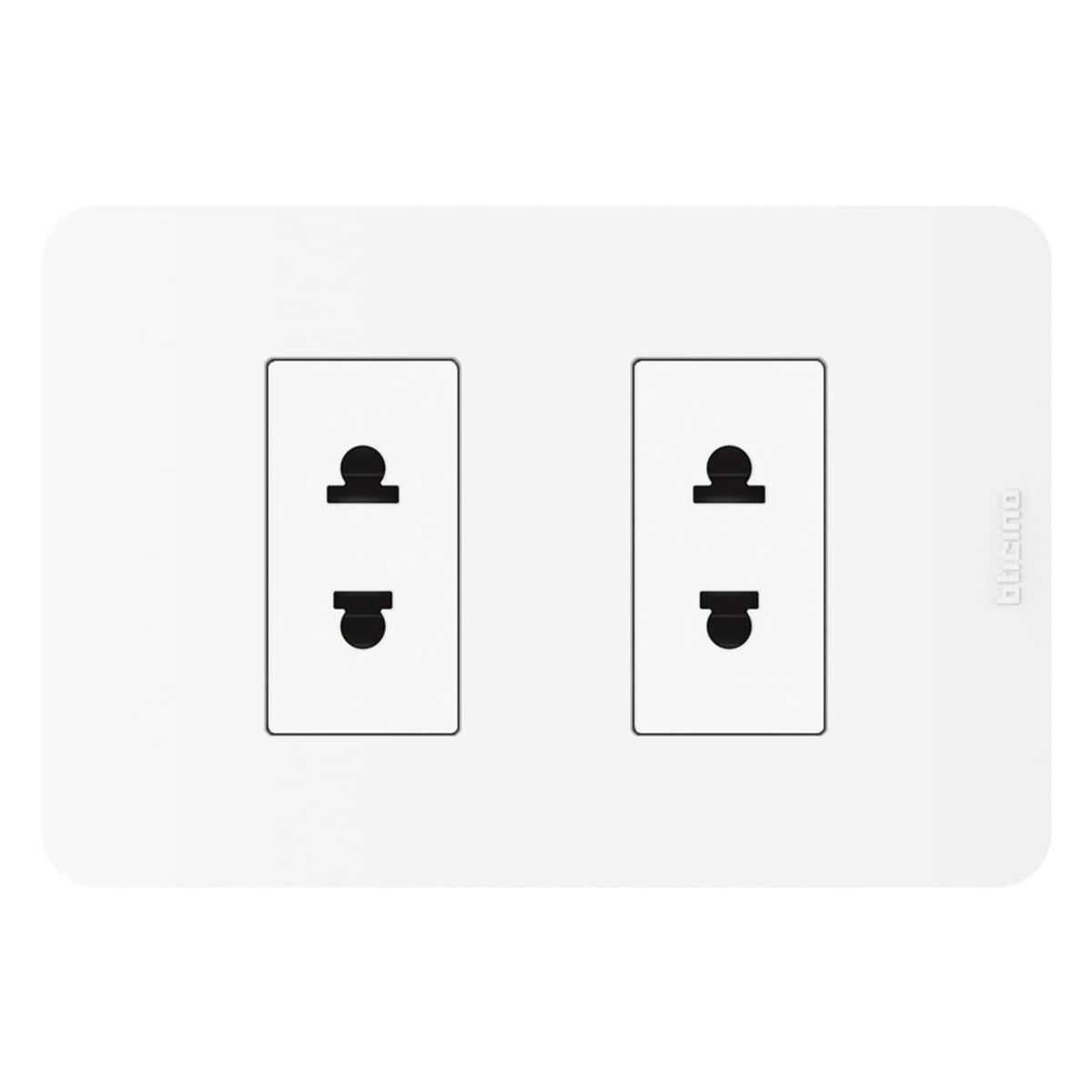 BTICINO - Tomacorriente Doble Matix GO Blanco