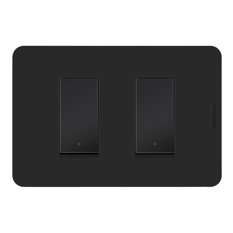 BTICINO - Interruptor Doble Bticino Matix GO Negro
