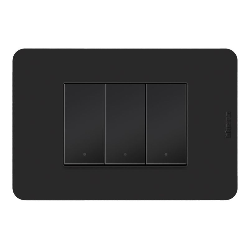 BTICINO - Interruptor Triple Bticino 3 Vias Matix GO Negro
