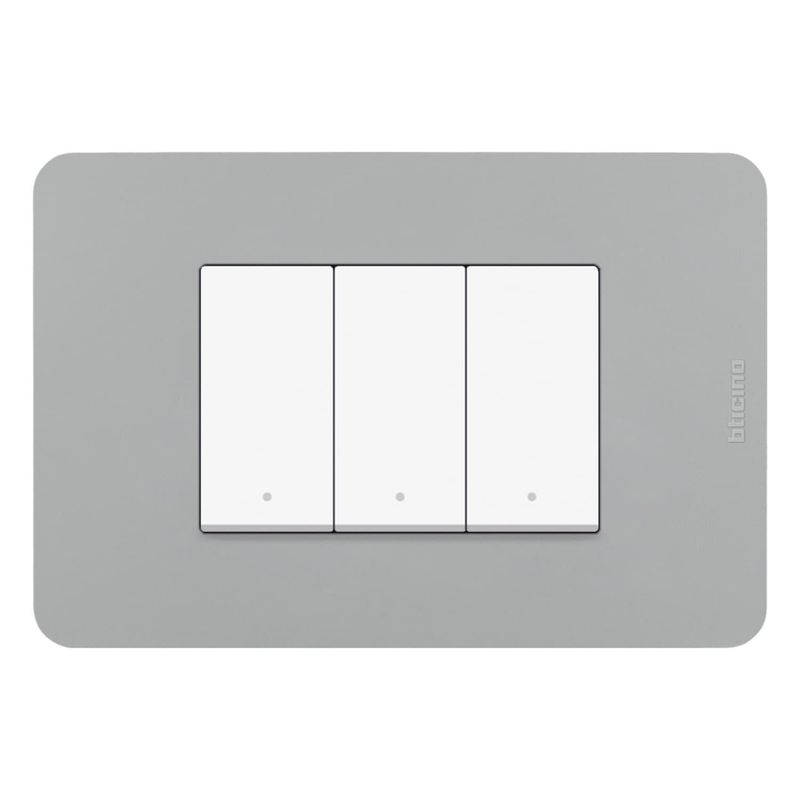 BTICINO - Interruptor Triple Bticino 3 Vias Matix GO Gris