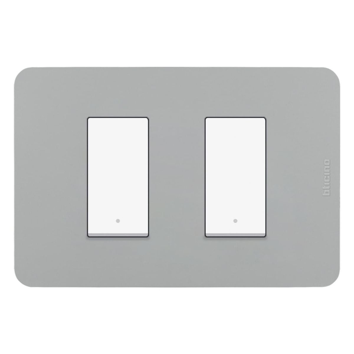 BTICINO - Interruptor Doble Placa Matix GO Gris