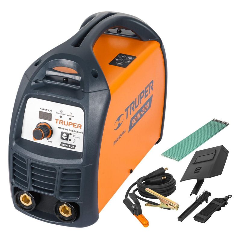 TRUPER - Soldadora Eléctrica Inversora 200A 220V SMAW/TIG Truper