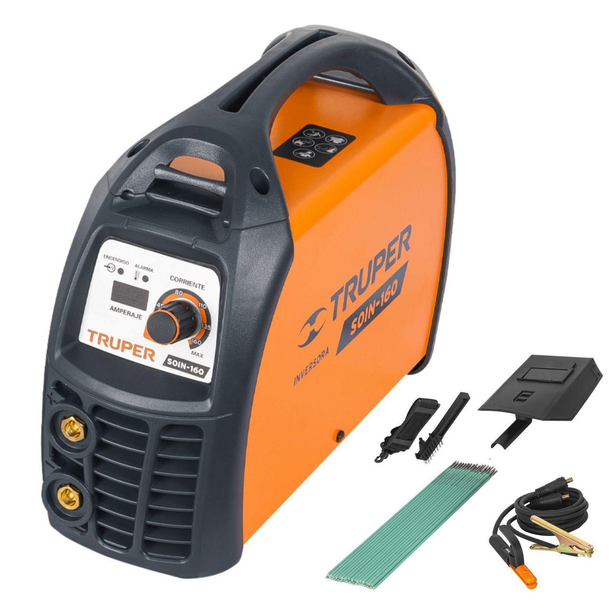 TRUPER - Soldadora Eléctrica Inversora Portátil 160A 220V SMAW Industrial Truper