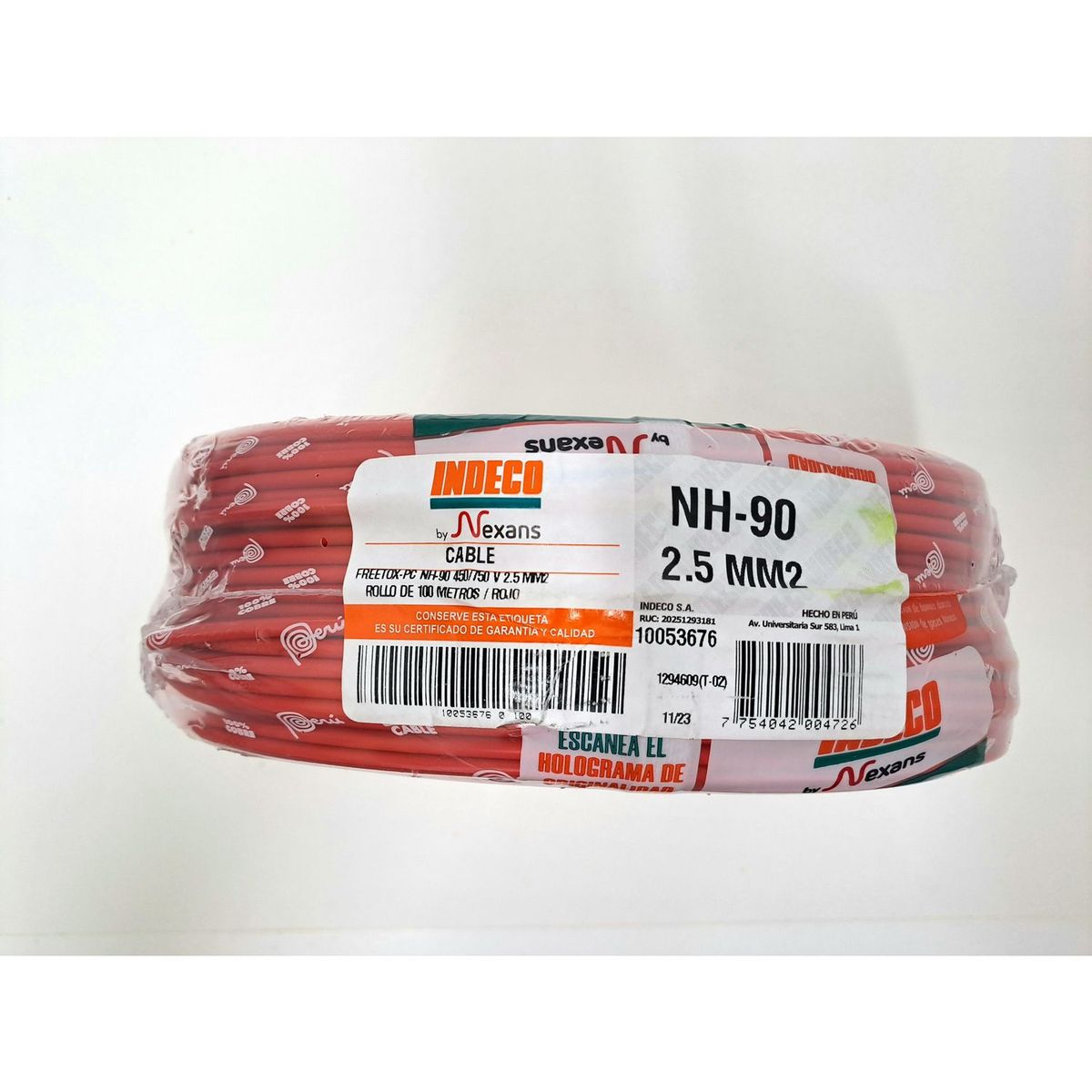 INDECO - Cable NH90 2.5mm Indeco X100m RJ