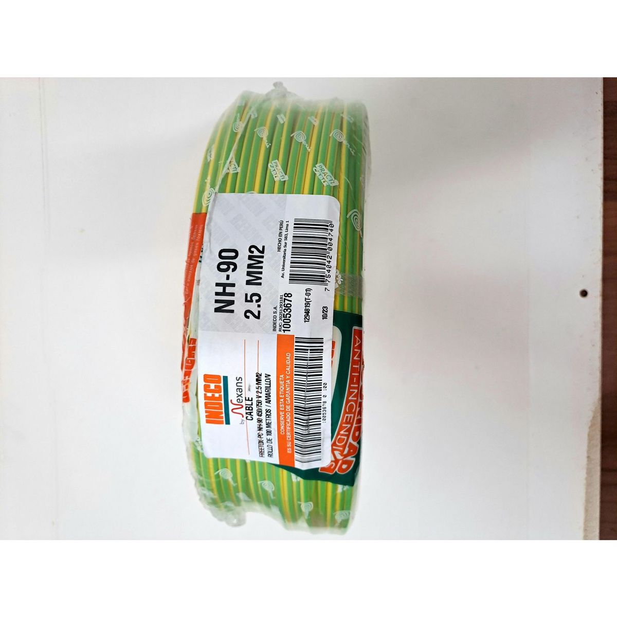 INDECO - Cable Nh90 2.5mm Indeco x 100m Av