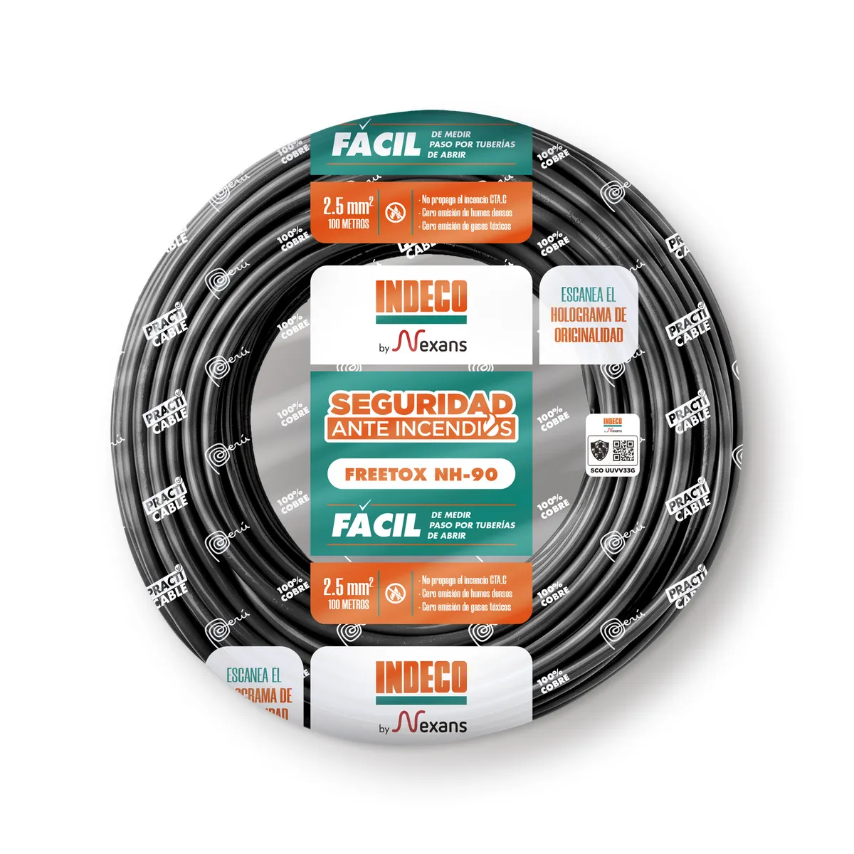 INDECO - Cable Nh90 2.5mm Indeco x 100m Ng