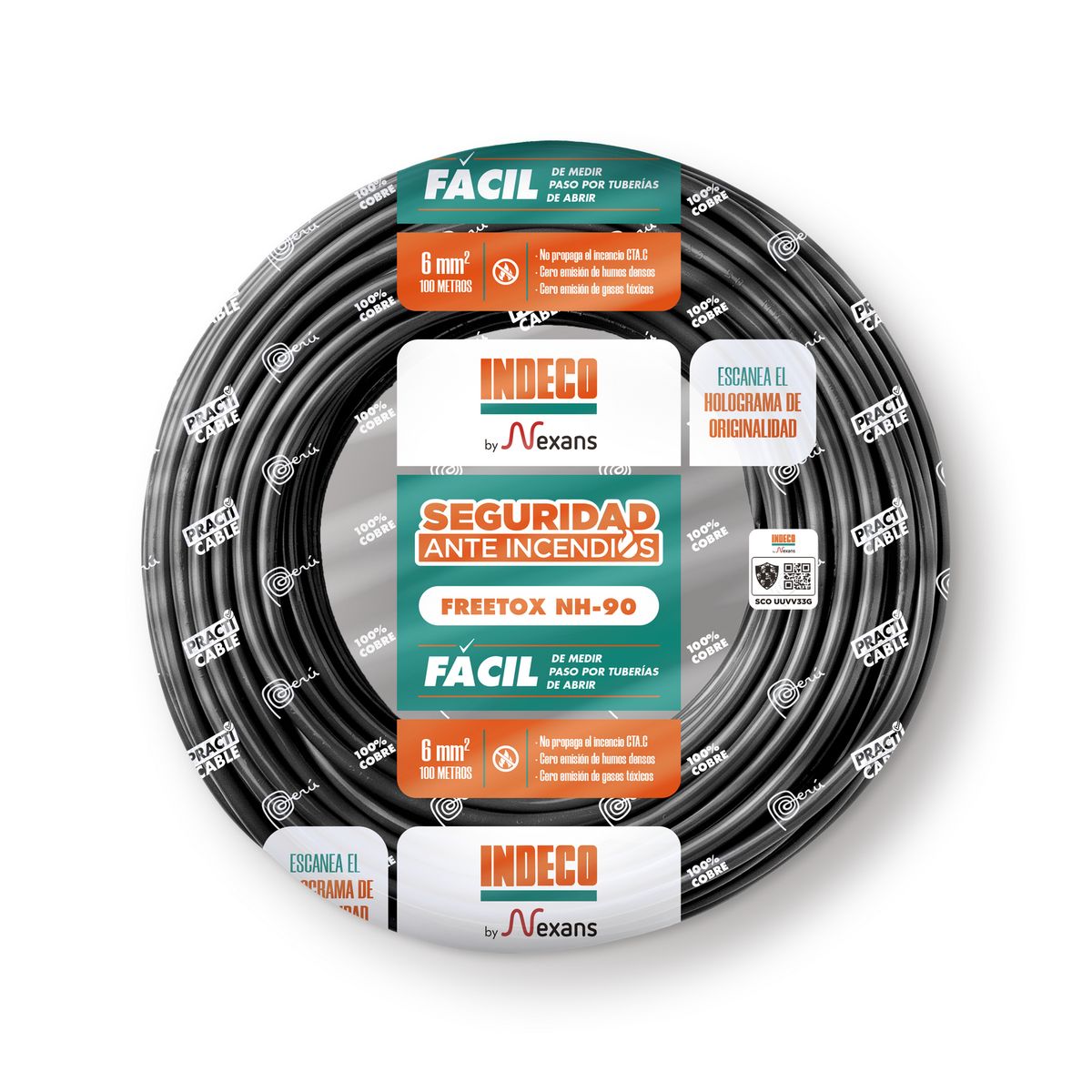 INDECO - Cable Nh90 6mm Indeco x 100m Ng