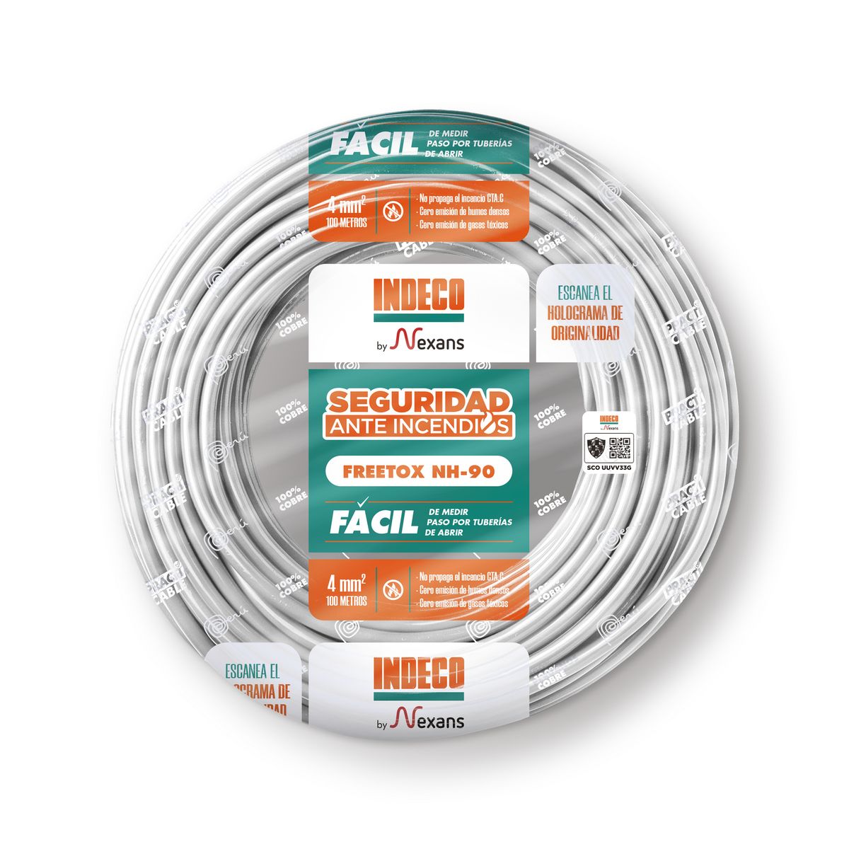 INDECO - Cable Nh90 4mm Indeco x 100m Bl