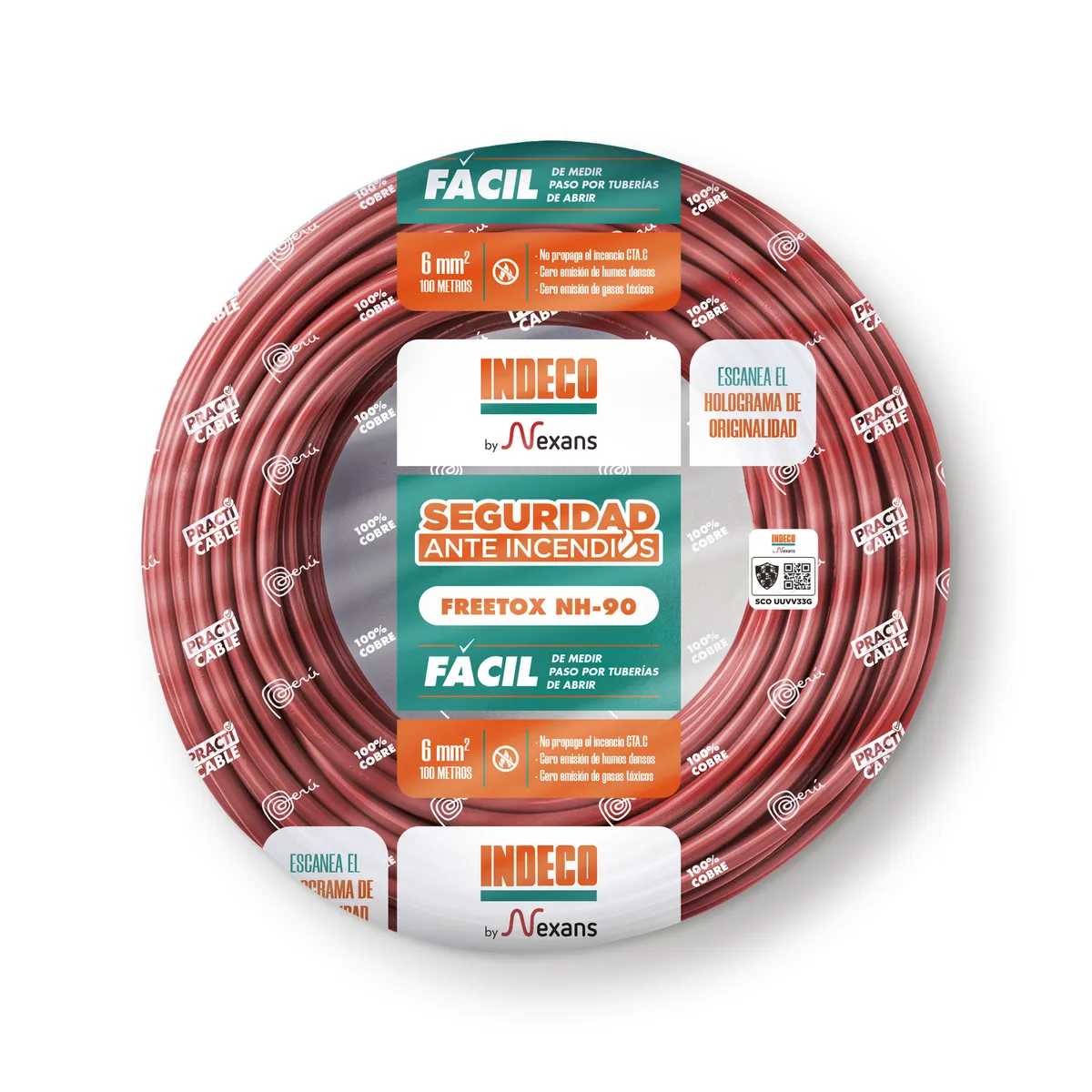 INDECO - Cable Nh90 6mm Indeco x 100m Rj