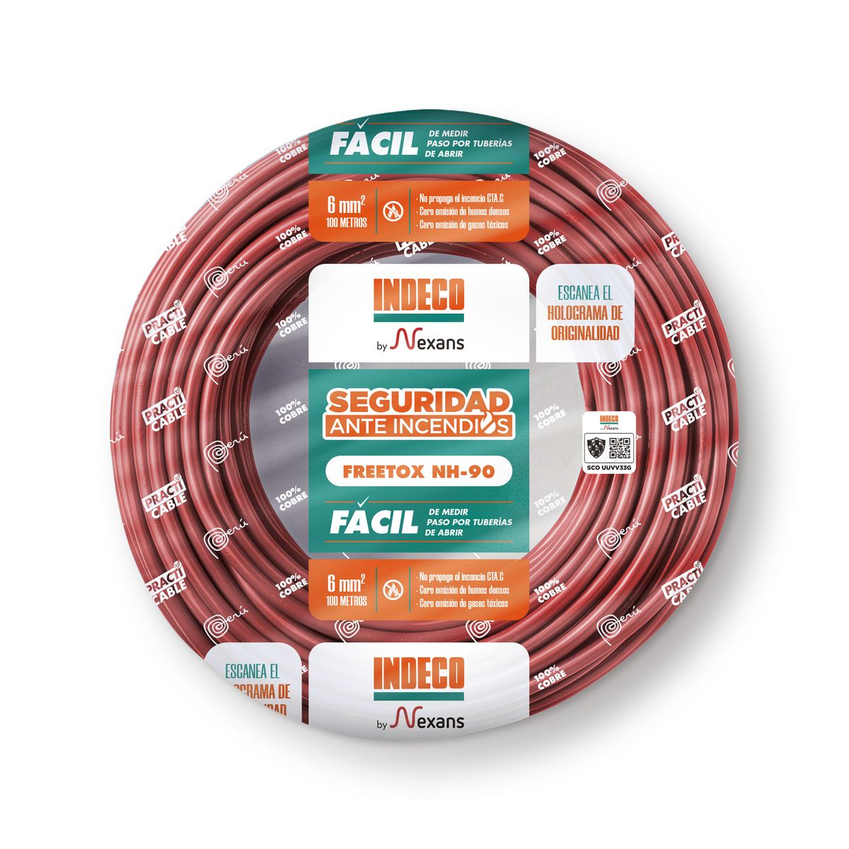 INDECO - Cable Nh90 6mm Indeco x 100m Rj