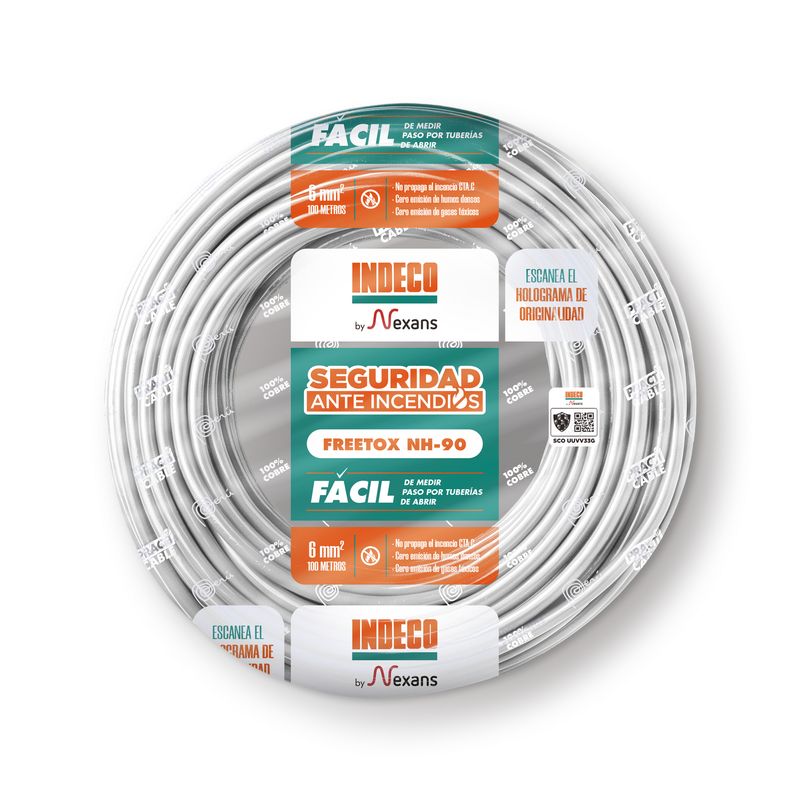 INDECO - Cable Nh90 6mm Indeco x 100m Bl