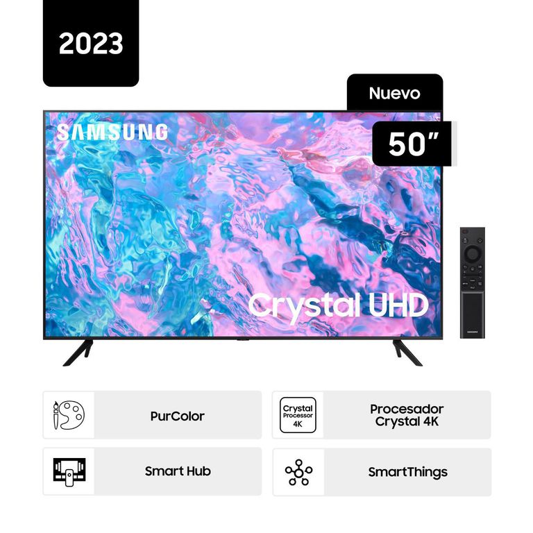 Televisor Samsung Smart TV 50" UHD 4K UN50CU7000GXPE | Sodimac Falabella