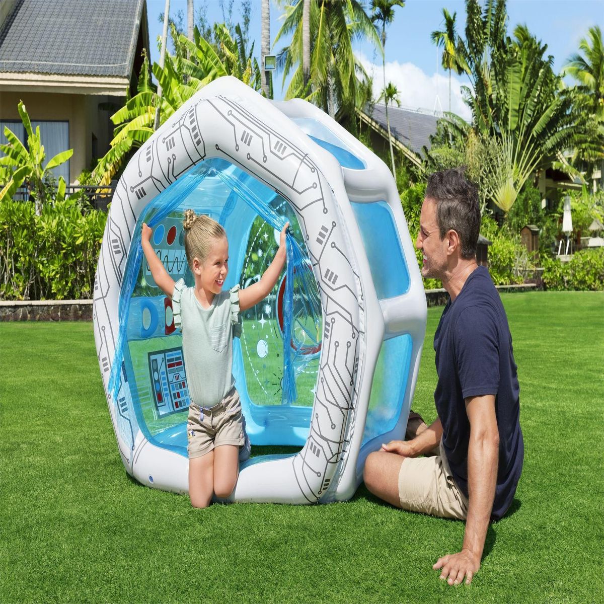 BESTWAY - Casa Juegos de Estación Espacial 1.25x1.05x1.17m