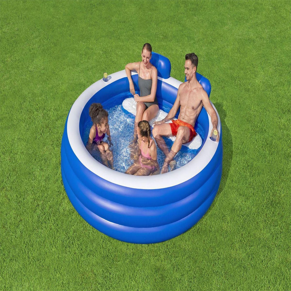 BESTWAY - Piscina Familiar Splash Paradise 231x219x79cm