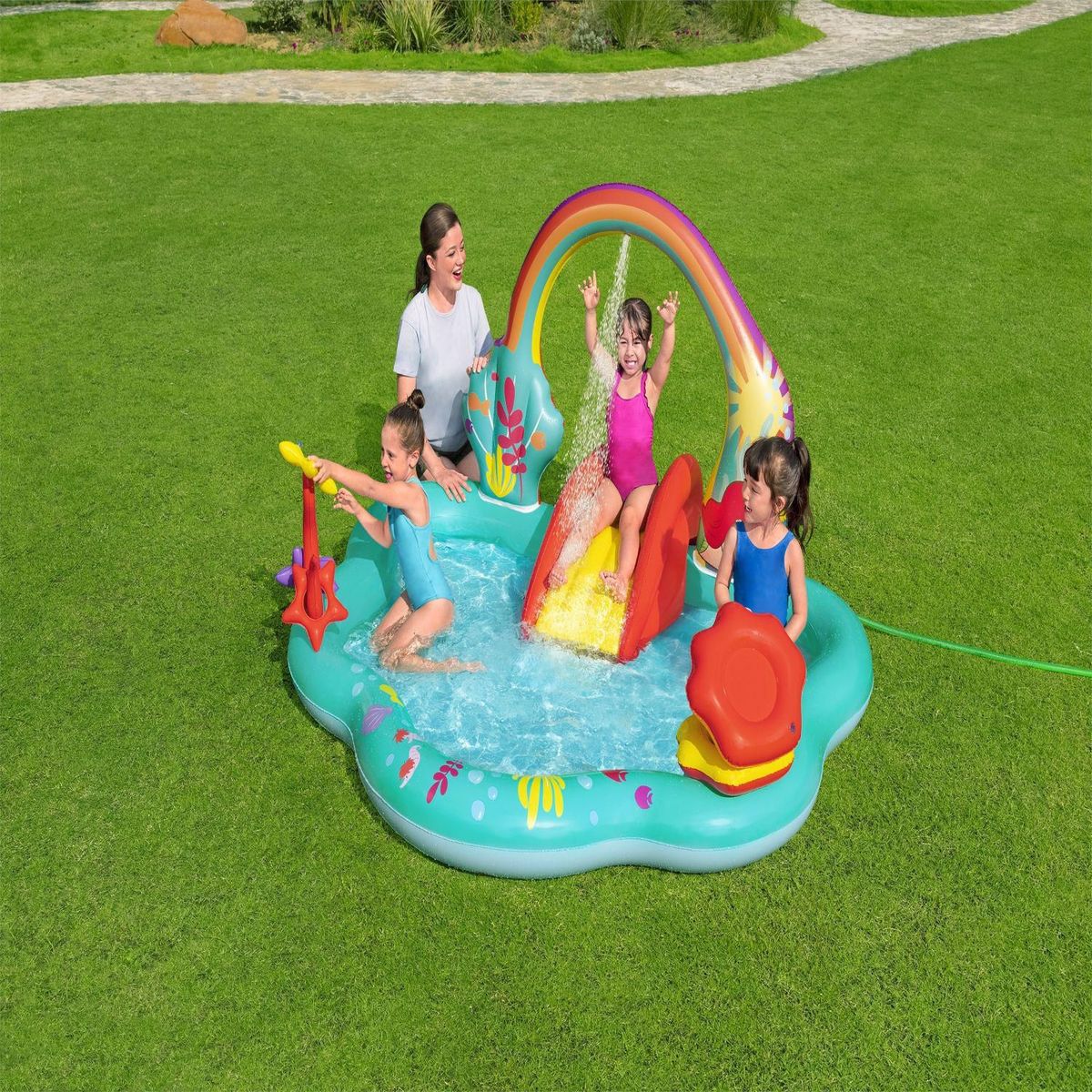 BESTWAY - Centro de Juegos Inflable La Sirenita 2.21x1.93x1.17m