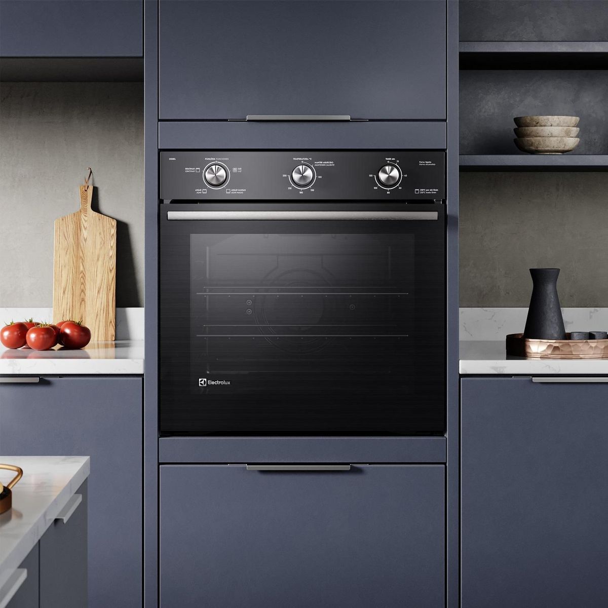 ELECTROLUX - Horno Empotrable Eléctrico Electrolux 80L Grill OE8EL Negro