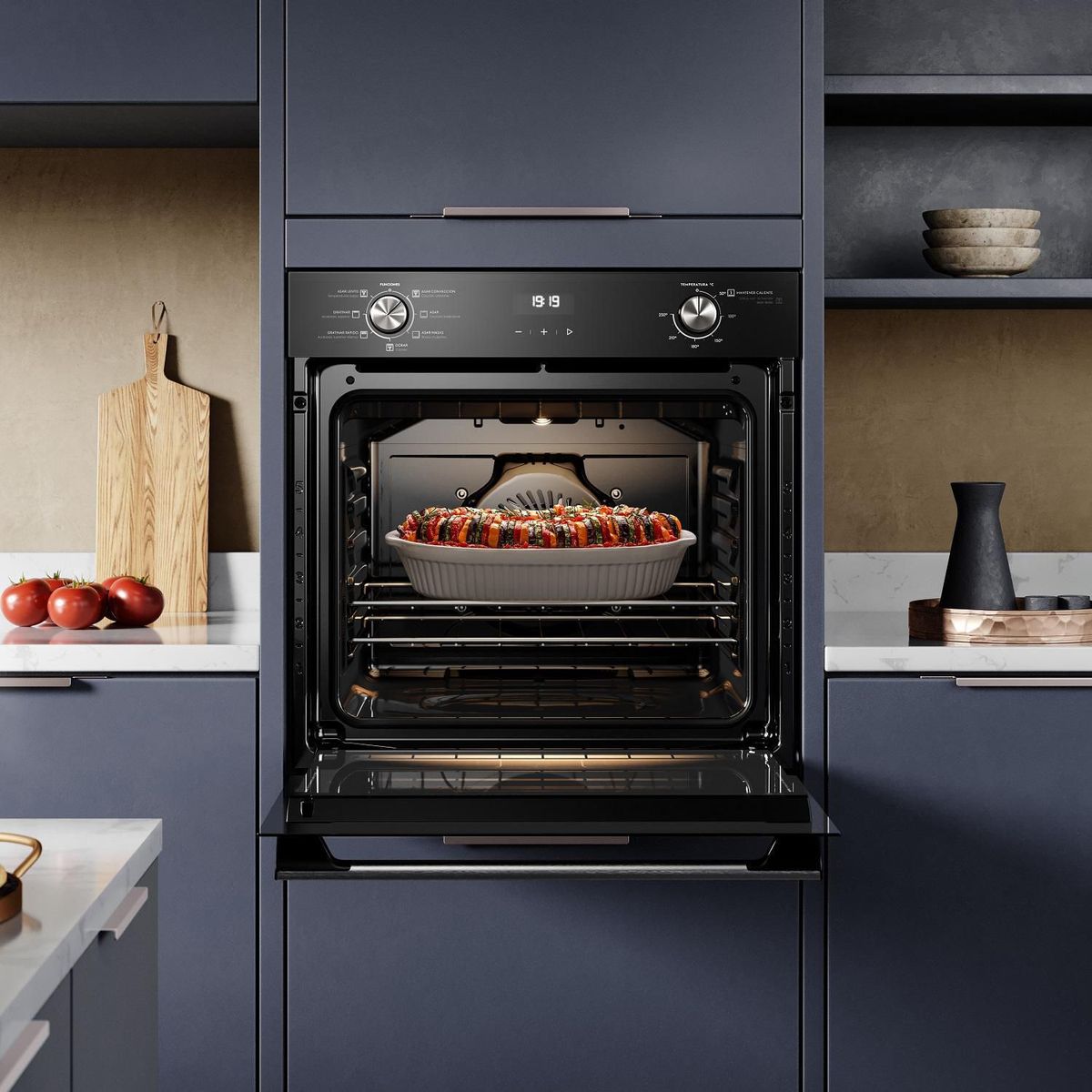 ELECTROLUX - Horno Empotrable Eléctrico Electrolux 80L OE8EH Negro