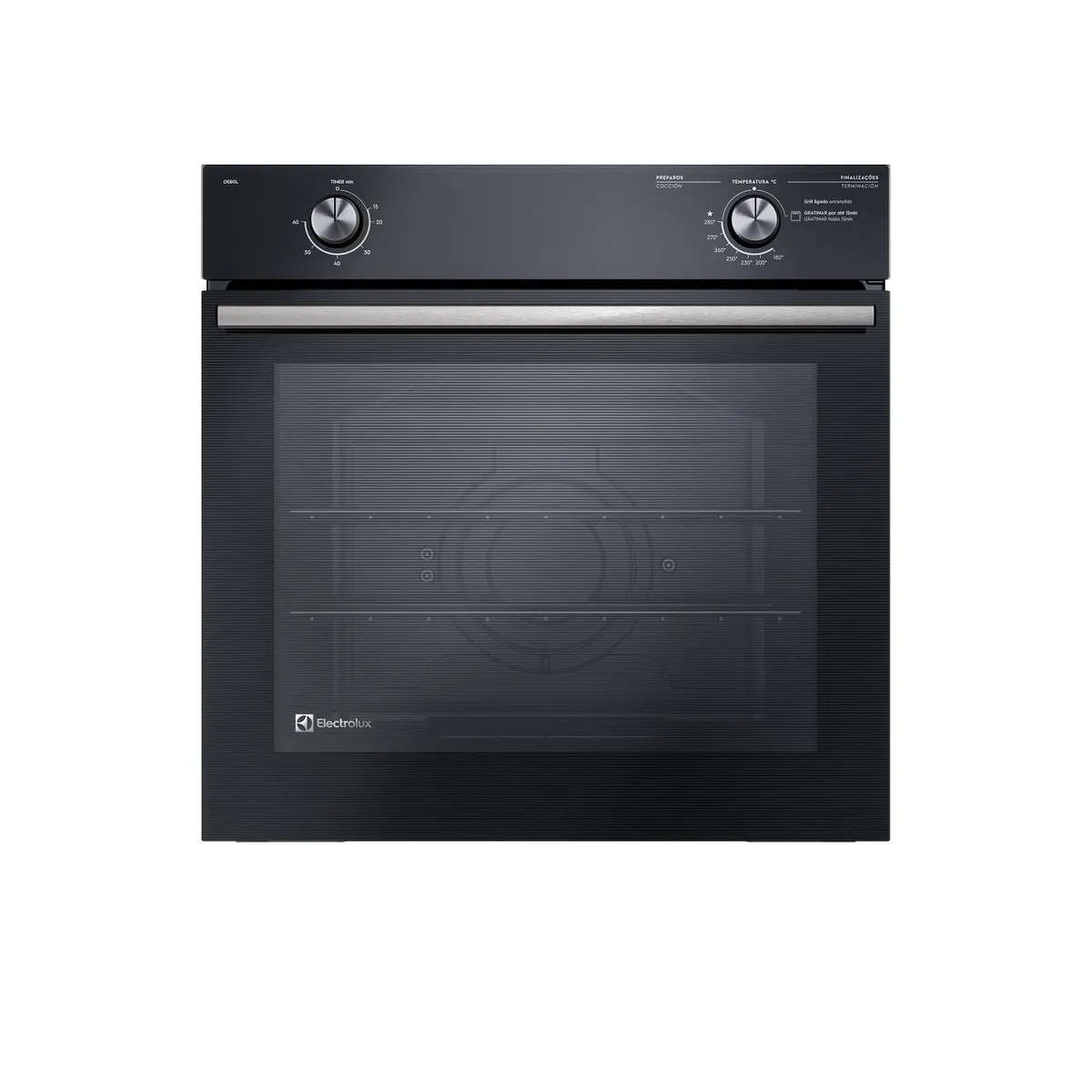 ELECTROLUX - Horno Empotrable a Gas Electrolux 80L GRILL OE8GL Negro