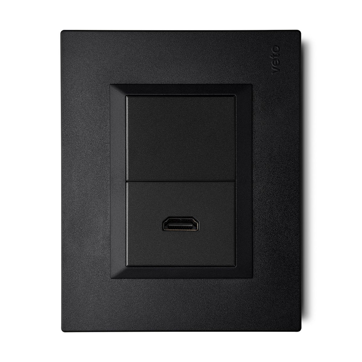 VETO - Toma HDMI Simple Plura Negro