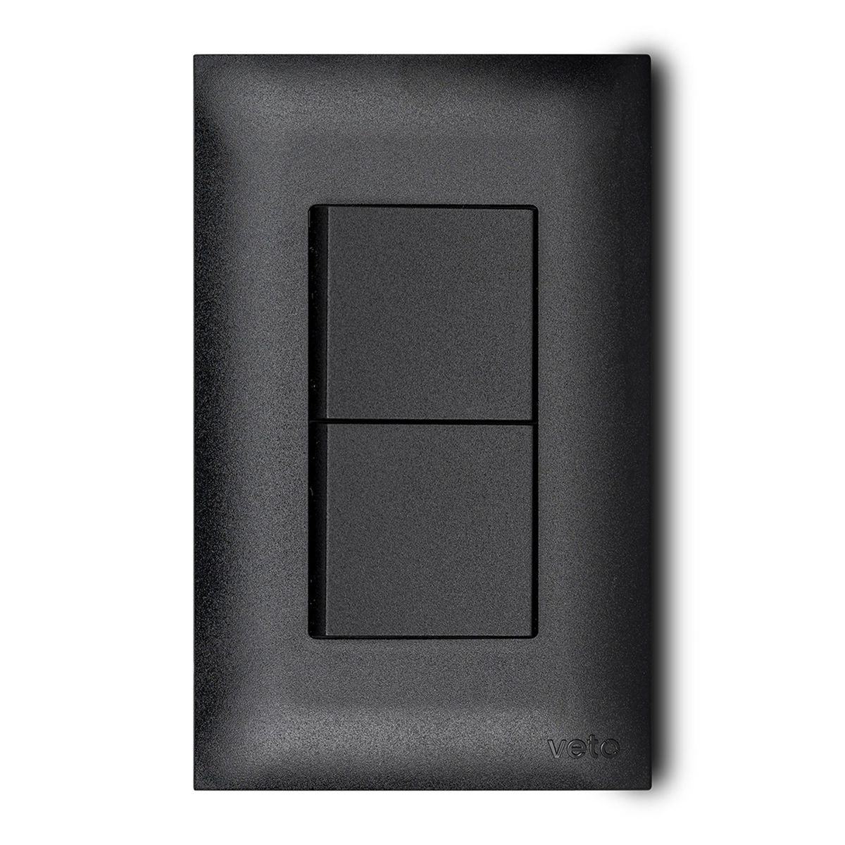 VETO - Interruptor Doble Vive Negro