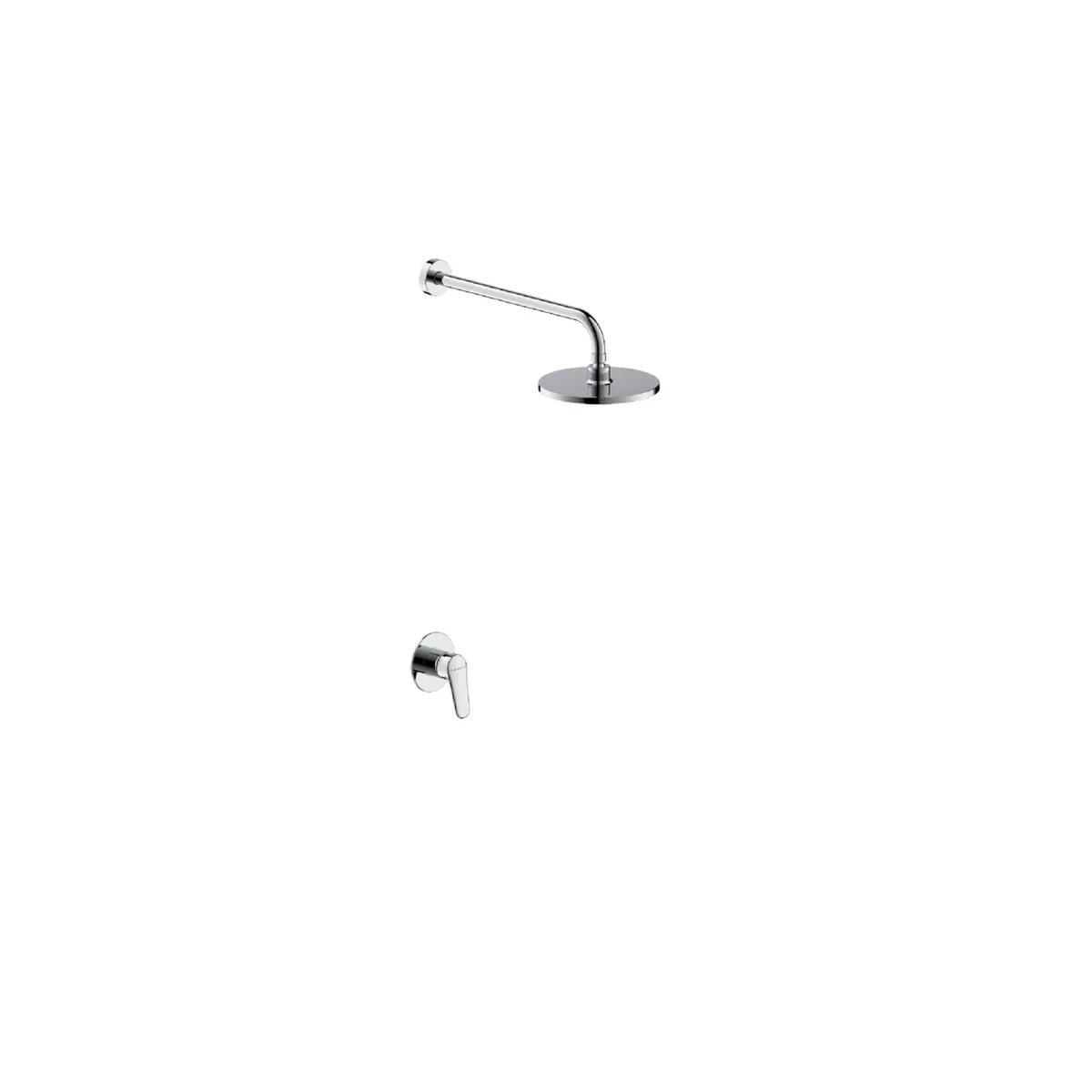 TREBOL - Ducha Mezcladora Monomando Camelia Acero