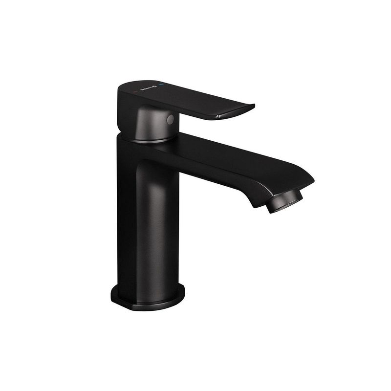 TREBOL - Llave de Lavatorio Mezcladora Monomando Bajo Cambria Negro