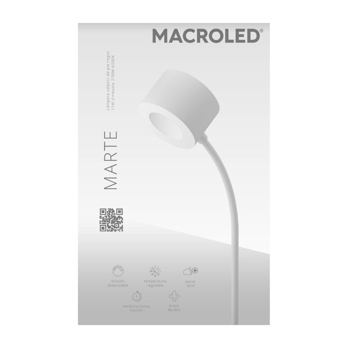  - Lámpara de Pie LED Marte Blanco