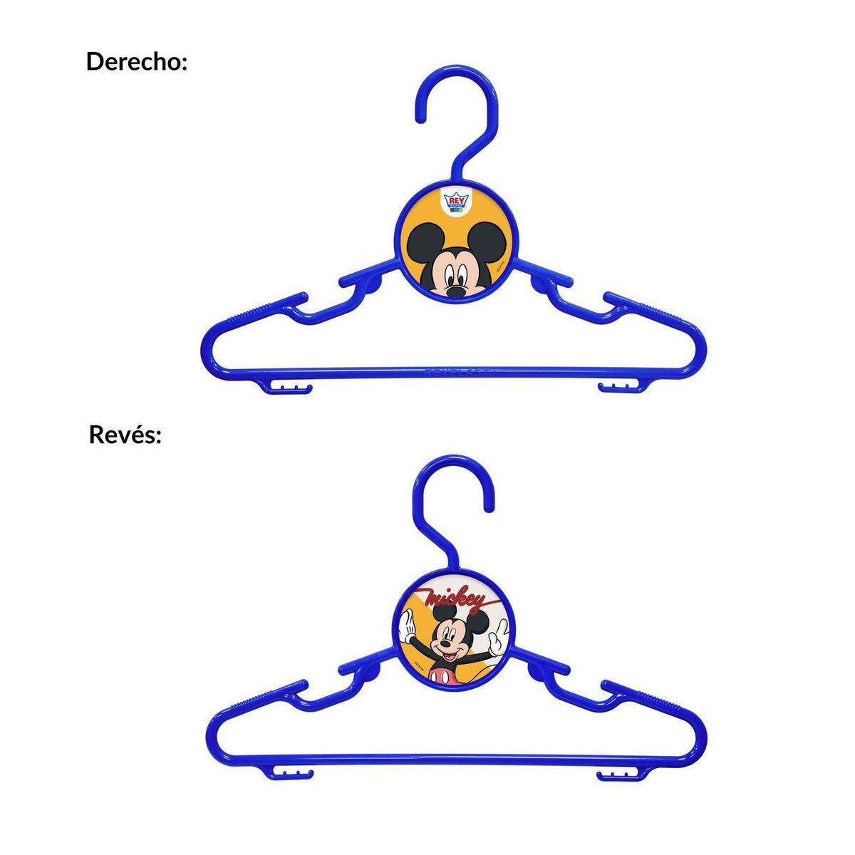REYPLAST - Set 3 Colgador de Ropa Infantil Disney Mickey